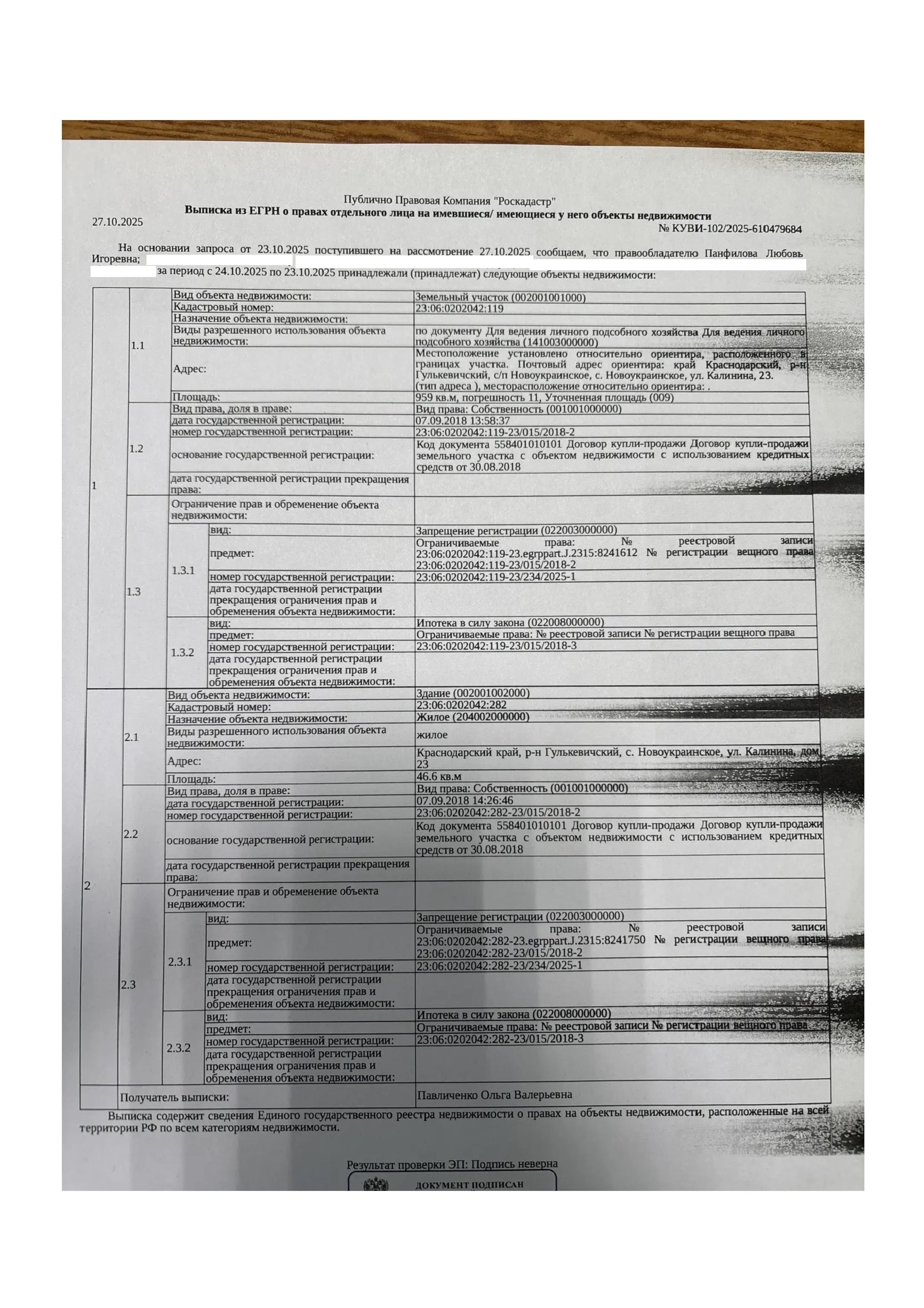 Торги №1659717 Лот №4028833 Д-к: Панфилова Л.И. Жилой дом, площадь - торги по банкротству 1